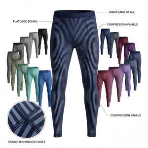 Leggings de compression moulants taille haute pour la gym et la course, vêtements de sport extensibles, tenue de fitness, pantalon personnalisable avec logo – Vente en gros - Product Image 1