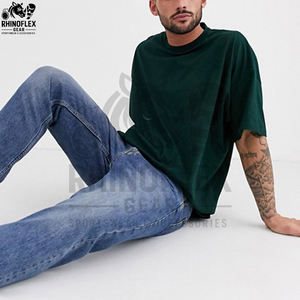 Vente directe usine – T-shirt homme oversize 100 % coton tricoté, séchage rapide, respirant, très populaire, faible MOQ - Product Image 5
