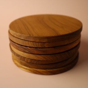 Wooden Coasters-Handmade Durable Classic Style Kitchen Use <b>Drink</b> Cup & Tea Coasters - Product Image 2