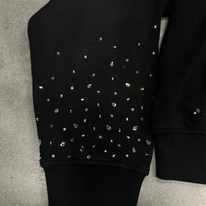 Sweat à capuche pour homme à séchage rapide et respirant, avec strass, matière douce, brillant, fabrication de qualité supérieure, durable. - Product Image 3