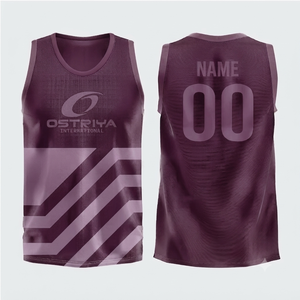 Camiseta de Baloncesto Sublimada Personalizada Ostriya International, sin Mangas, de Malla, Transpirable, Unisex, para Adultos, Ajuste Atlético, Talla Grande - Product Image 4