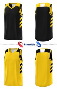 Ensemble de maillots et shorts de basketball élégants personnalisés, sublimation, vêtements d'équipe, vêtements de sport athlétiques, 100% polyester, respirant, séchage rapide - Product Image 6