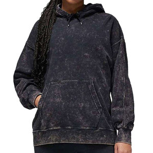 Sweat à capuche pour femme de qualité supérieure, délavé à l'acide, avec cordon de serrage, design personnalisé, 420 GSM, épais, streetwear d'hiver, prix de gros - Product Image 6