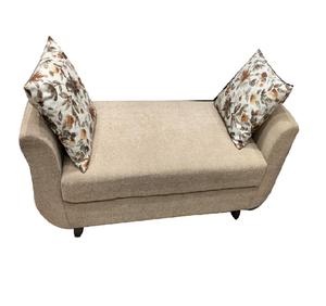 Elegante Sofá Inflable de Cuero Genuino Gris con Cojines Decorativos, Diseño Moderno y Ecológico para Oficina o Hogar - Product Image 1