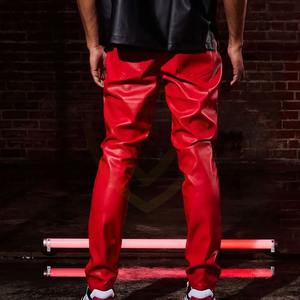 กางเกงหนังผู้ชายคุณภาพสูง ดีไซน์ล่าสุด ขายส่ง รับออกแบบโลโก้ของคุณเอง - Product Image 6