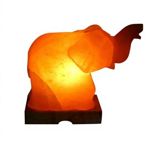 Elephant Shape Organic Material Eco-Friendly Crafted <b>Salt</b> <b>Lamp</b> Pink Eliminate Bacteria Eradicate Odor Remove Fatigue Enhance - Product Image 6