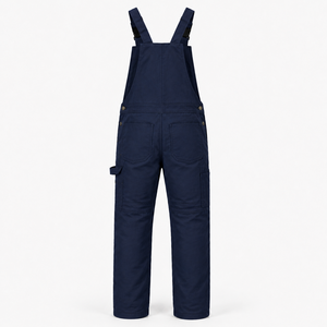 Custom Cotton Twill Bib <b>Overalls</b> for <b>Men</b> Adjustable Buckle Straps Zipper Chest Pocket Durable Factory Workwear - Product Image 3
