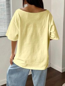 T-shirt ample asymétrique pour femme, imprimé graphique Y2K, motif fruit orange, style cocktail, été - Product Image 2