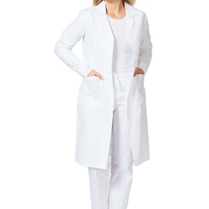 Bata de Laboratorio Médica de Alta Calidad, Blanca, Larga, para Hospital, de Algodón y Poliéster, Antiestática, para Cuarto Limpio - Product Image 1