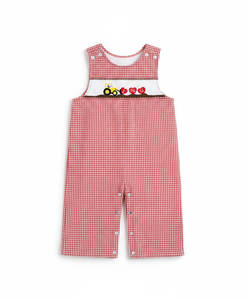 Pelele largo para bebé niño con diseño de camión de San Valentín y bordado a mano - Product Image 1