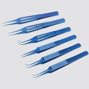 Ensemble de pinces manuelles en titane pour greffe de cheveux FUE, outils chirurgicaux d'implantation avec pointes droites et courbées, 6 pièces - Product Image 2
