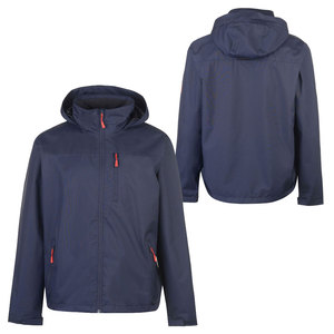Veste coupe-vent à capuche bleu marine pour homme avec fermeture éclair, vêtement décontracté pour l'extérieur, coupe régulière, en polyester, pour le voyage et le camping - Product Image 6