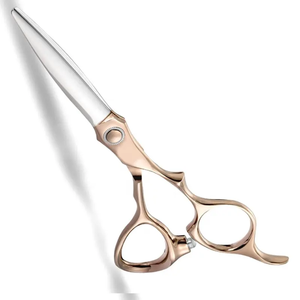 Ciseaux de coiffure professionnels en gros, manche or rose, ciseaux de barbier en acier à haute teneur en carbone, 5,5 pouces, pour usage en salon - Product Image 3