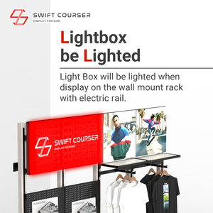Afficheur publicitaire en tissu avec éclairage LED pour montage mural, style moderne, en métal - Product Image 5