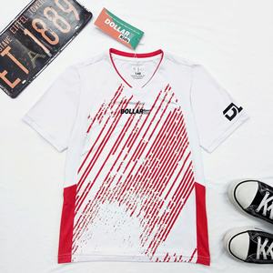 เสื้อแบดมินตันพิเคิลบอลคอกลมผ้ายืดสีขาว4Way พิเศษเสื้อยืดแบบสั้นลายธนาคารใส่สบายพิมพ์ผ้าไหมสกรีนสำหรับผู้ชาย - Product Image 6