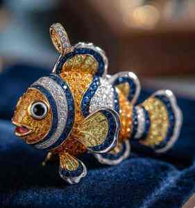 Marine Fish Pendant <b>Charm</b> Cute Cartoon 3D Clownfish <b>Silver</b> Plated Alloy Jewelry Unisex Gift Accessory - Product Image 2