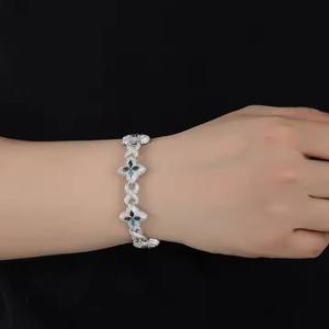 Bracelet unisexe de luxe en argent plaqué or avec diamants de laboratoire de qualité supérieure, chaîne cubaine Hip Hop JEWERA - Product Image 1