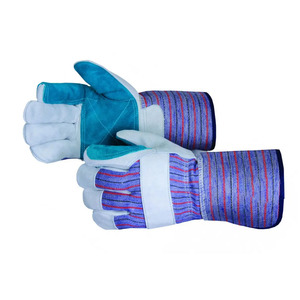 Gants de travail personnalisés en cuir de vachette pleine fleur, robustes et doux, ignifuges, confortables, avec paume renforcée double épaisseur - Product Image 4