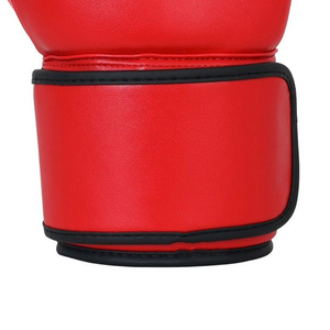 Gants de boxe rouges en PU avec fermeture à lacets, respirants, ignifuges, anti-humidité, équipement d'entraînement pour adultes unisexe - Product Image 5