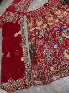 Magnifique Robe de Mariage Indienne Lehenga Choli Traditionnelle en Georgette Embossée, Élégante, Infroissable, Séchage Rapide, Semi-Couture - Product Image 2
