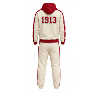เดลต้า ซิกมา ทีต้า 1913 ชุดวอร์มมีฮู้ด สีแดง ผ้าฝ้าย ชุดลำลองแบบเต็มตัวสำหรับทุกเพศ พร้อมตัวอักษรกรีกและโลโก้ตราสัญลักษณ์ - Product Image 6