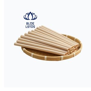 Pailles en bambou sans éclats, les plus vendues |   Lot de pailles réutilisables à large diamètre pour boba et cocktails - Product Image 1