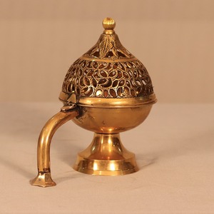 Luxury Resin Antique Eco-Friendly Religious <b>Bakhoor</b> Burner for Burning <b>Oud</b> Incense Traditional Decorative Fragrance Holder - Product Image 5