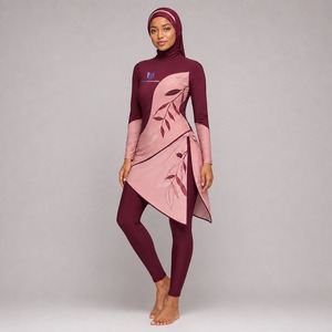 Conjunto Burkini Modesto de 4 Piezas, Casual, Talla Grande, Manga Larga, Alta Calidad, Ecológico, Transpirable, de Secado Rápido, Diseño Premium para Mujer - Product Image 5