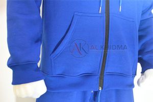 Heavyweight Royal Blue Tracksuit <b>Set</b> Unisex <b>Jogger</b> Hoodie Winter Wear 100% Organic Cotton Custom Logo Embroidery OEM ODM Low MOQ - Product Image 4
