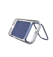 Funda con Soporte Magnético para 13/14/15/16, Híbrida TPU+PC, Soporte de 180 Grados, Diseño Transparente, Protección Anticaídas