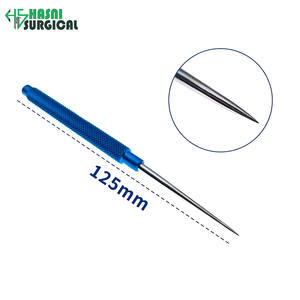 Ciseaux chirurgicaux droits à pointe fine 125 mm en acier inoxydable et plastique, certifiés CE, pour la chirurgie générale - Product Image 1