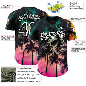 Camisetas de Béisbol Personalizadas de Manga Corta para Hombre, Tallas Grandes, Transpirables, que Absorben la Humedad, de Poliéster, Colores Personalizados - Product Image 2