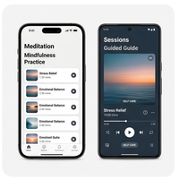 Aplicación RoyalCraft Mindfulness Coach, Meditación Guiada, Entrenamiento de Calma y Concentración, Bienestar Diario, Versión Empresarial, iOS, Android, Linux