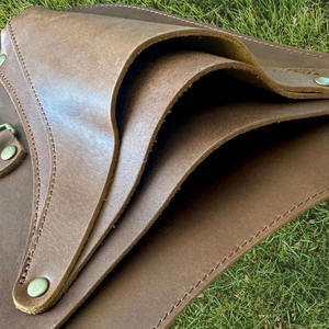 Cinturón de herramientas de floristería de cuero genuino personalizado, profesional, con múltiples bolsillos, soporte para tijeras, correa ajustable, diseño resistente, en venta. - Product Image 6