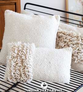 Luxury Bohemian Wool Cushion <b>Cover</b> Handwoven Beautiful Home Decor Design by ITHL Indoor Outdoor Vintage Pattern <b>Throw</b> Pillow - Product Image 1