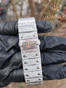 Most Selling Luxury High Quality Stainless Steel Mechanical <b>Watch</b> Moissanite Diamonds Glass Dial Analog Men Hip Hop Style 41mm - Product Image 5