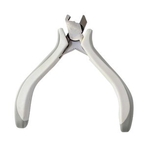 SHEARS BEAUTY Alicates para Extensiones de Cabello de Calidad Profesional, Grado A+, Duraderos, con Puntas de Precisión Anchas y Estrechas, Estilo Europeo Americano (Acero) - Product Image 1