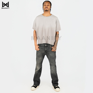 เสื้อครอปท็อปทรงบ็อกซี่สไตล์วินเทจขายดีที่สุดสำหรับผู้ชาย เสื้อยืดผ้าฝ้ายสตรีทแวร์ สกรีนโลโก้ได้ตามสั่ง MAANIFY - Product Image 2