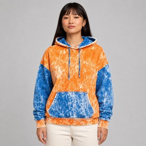 Sudadera con Capucha para Mujer, Estilo Moderno, Lavado Ácido, Tela de Felpa Suave, Acabado Único, Comodidad Diaria para un Estilo Informal - Product Image 1