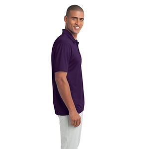 Chemise polo homme unie, manches courtes, style sport décontracté, pour le golf, avec logo et taille personnalisés. - Product Image 5