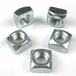 Premium Stainless Steel <b>Square</b> <b>Nuts</b> Polished Silver Threaded Fasteners Durable Industrial Hardware Custom Size Export - Product Image 1