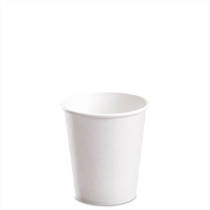 White Single Wall <b>Disposable</b> Paper <b>Cup</b> for Hot Drinks 10 Oz 90mm - Product Image 1