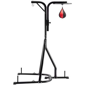 2 in 1 Heavy-Duty Steel Punching Bag <b>Stand</b> Adjustable Height <b>Boxing</b> & Speed Bag Equipment Free Standing Punching Bag <b>Stand</b> - Product Image 2