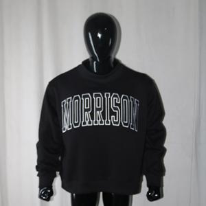 Sudadera MORRISON con cuello simulado, 450 GSM, nombre personalizado, bordado en aplique, corte holgado, 100% algodón, felpa francesa. - Product Image 4