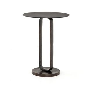 Table d'appoint en fer forgé artisanal à prix abordable, finition noire, idéale pour le salon, la salle de séjour, la décoration intérieure - Product Image 2