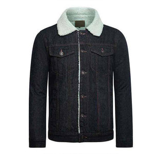 <b>Women</b> Casual Style Dark Washed Denim Jackets With Faux Fur Collar Full Sleeve Button Closure Winter Windproof Cotton Denim <b>Coat</b> - Product Image 3
