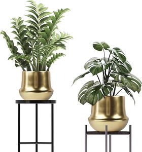 กระถางต้นไม้โลหะทันสมัย ราคาประหยัด สำหรับตกแต่งบ้าน ระเบียง และสวน - Product Image 1