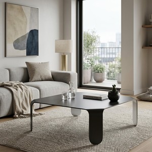 Mesa de Centro Moderna Minimalista de Metal, Mesa de Centro Nórdica de Lujo para Sala de Estar, Muebles de Oficina para el Hogar, Diseño - Product Image 4