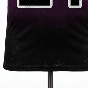 Camiseta de Fútbol Americano Personalizada para Hombre, Diseño Degradado Negro 24, Sublimada, de Malla Transpirable, Manga Corta, Cuello en V, para Equipo - Product Image 3
