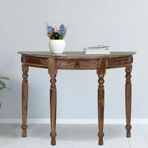 Outdoor Furniture for 4 Persons Handmade Wooden top <b>Table</b> with <b>Folding</b> Stand Solid Wood Hand Carved Pakistani Portable - Product Image 1